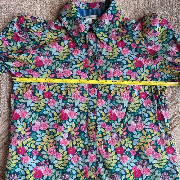prairie blouse floral cotton button up puff sleeve cottagecore XS Sundance - Picture 13 of 14